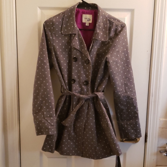 Cherokee Other - 🤯3/$12 Cherokee Gray Polkadot Coat Size XL